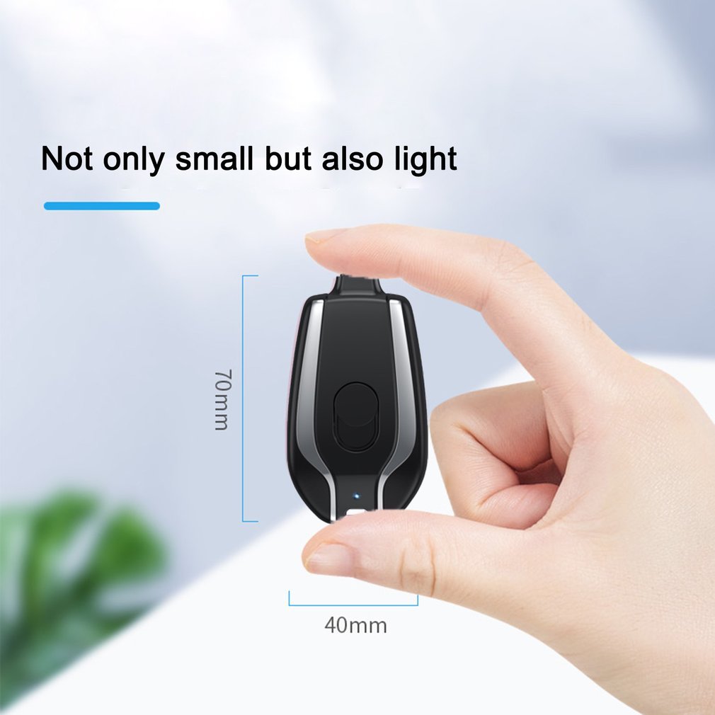 1500mAh Mini Emergency Power Bank Keychain Charger