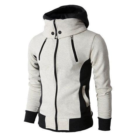 Men's Zip UP Jacket Sports Cardigan Casual Slim Sweatshirt