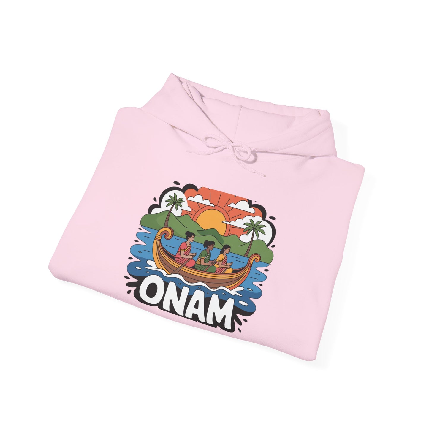 Onam Hoodie, Kerala Festival Hoodie, Traditional Pookalam & Sadya Wear, Family Festive Wear