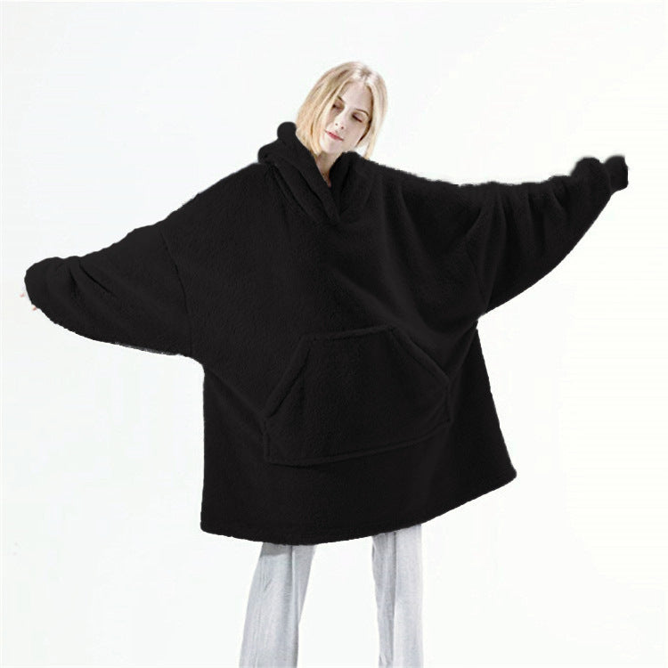 Hoodie Sweatshirt With Big Pocket Comfortable Loose Double-Sided Fleece