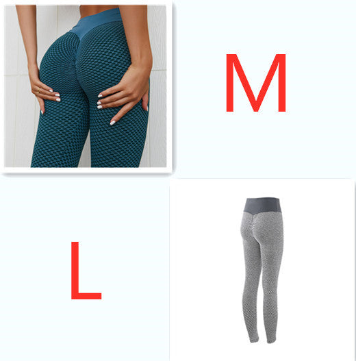 Women's Seamless High Waist Breathable Plaid Leggings Yoga Pants
