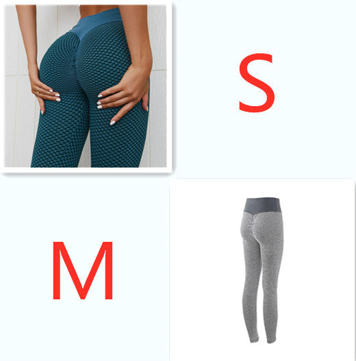 Women's Seamless High Waist Breathable Plaid Leggings Yoga Pants