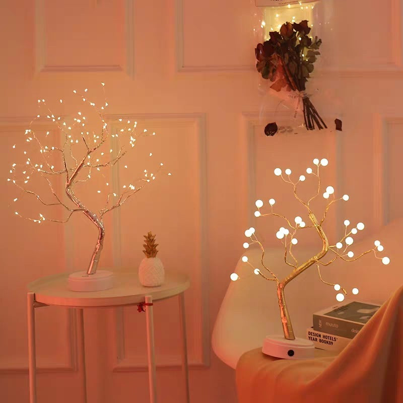 Led Copper Wire Tree Light Lamp