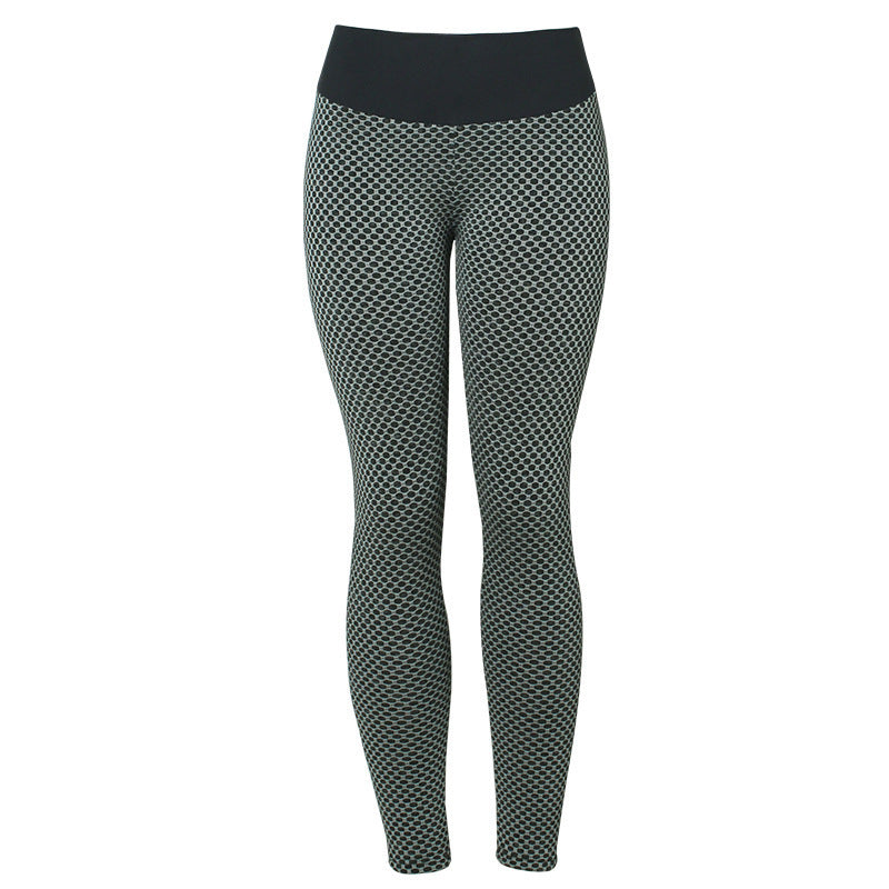 Women's Seamless High Waist Breathable Plaid Leggings Yoga Pants