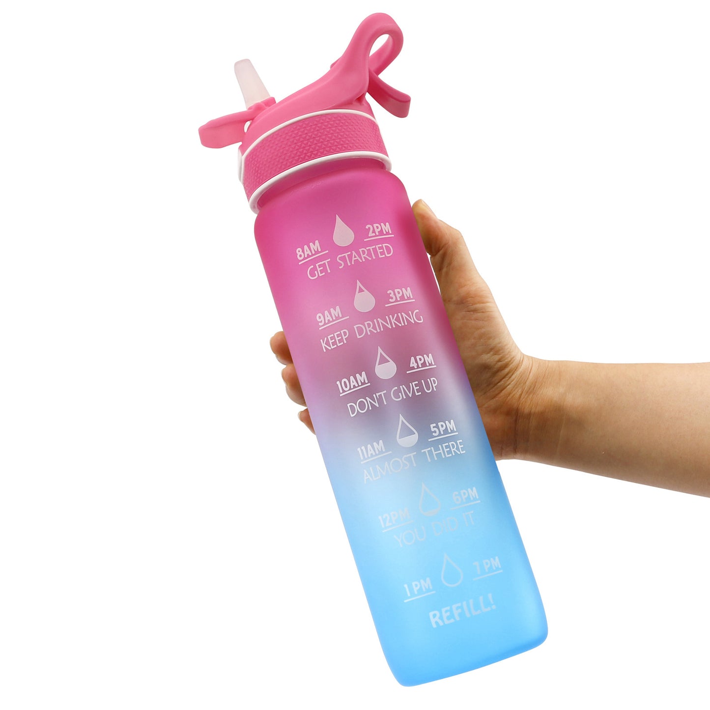 2 in 1 Spray Misting Water Bottle