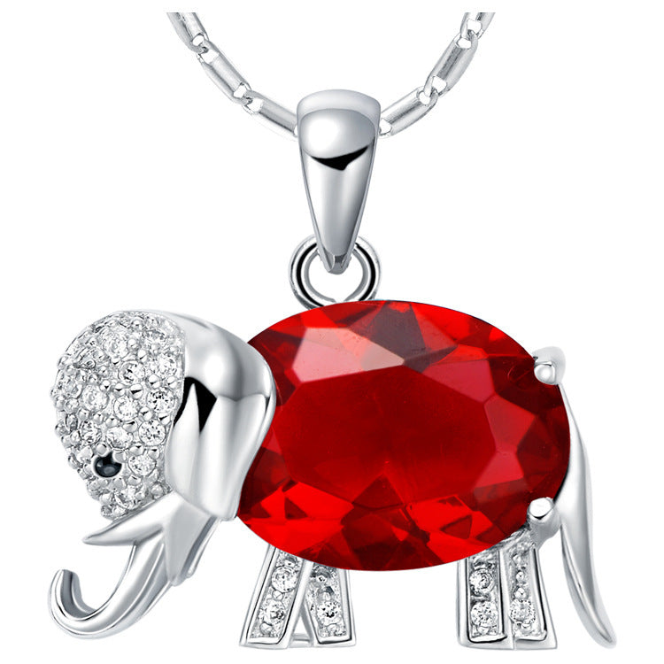 Crystal Elephant Pendant