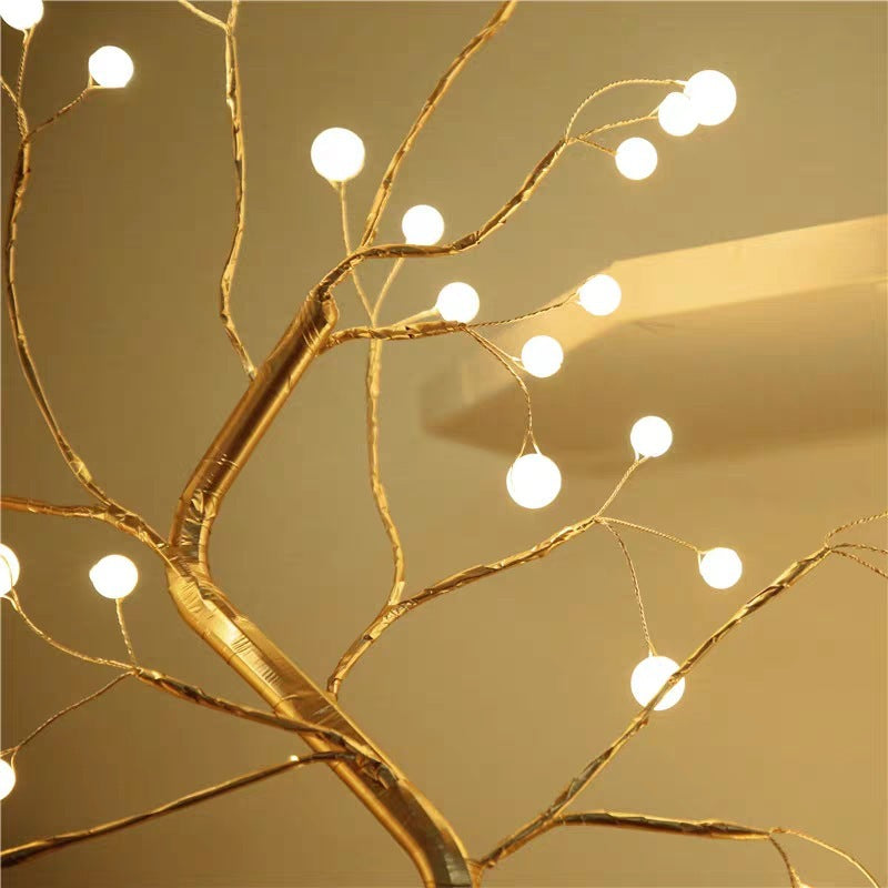 Led Copper Wire Tree Light Lamp
