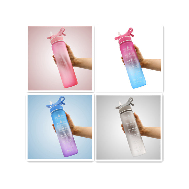 2 in 1 Spray Misting Water Bottle