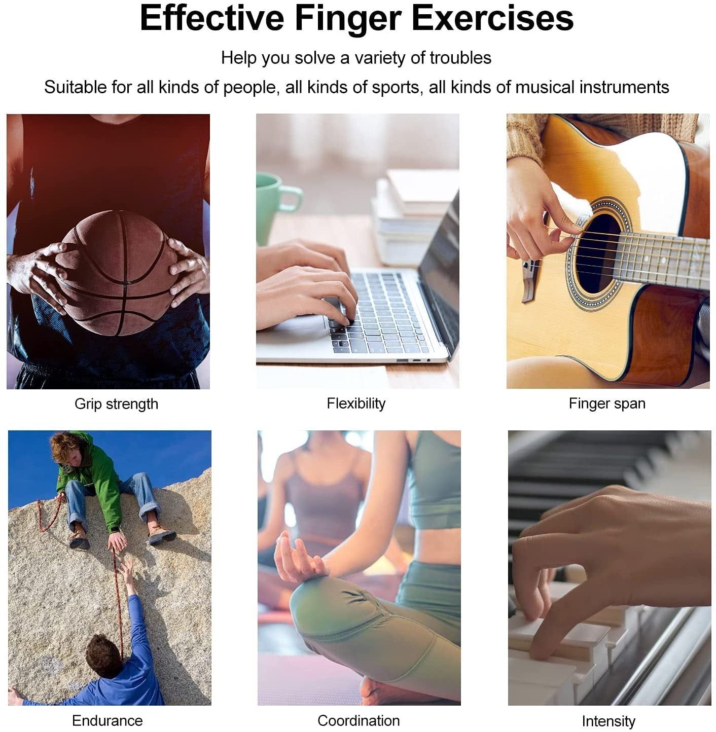Silicone Grip Finger Exercise Stretcher Arthritis Hand Grip Trainer