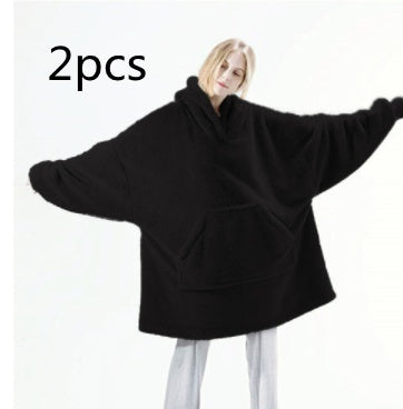 Hoodie Sweatshirt With Big Pocket Comfortable Loose Double-Sided Fleece