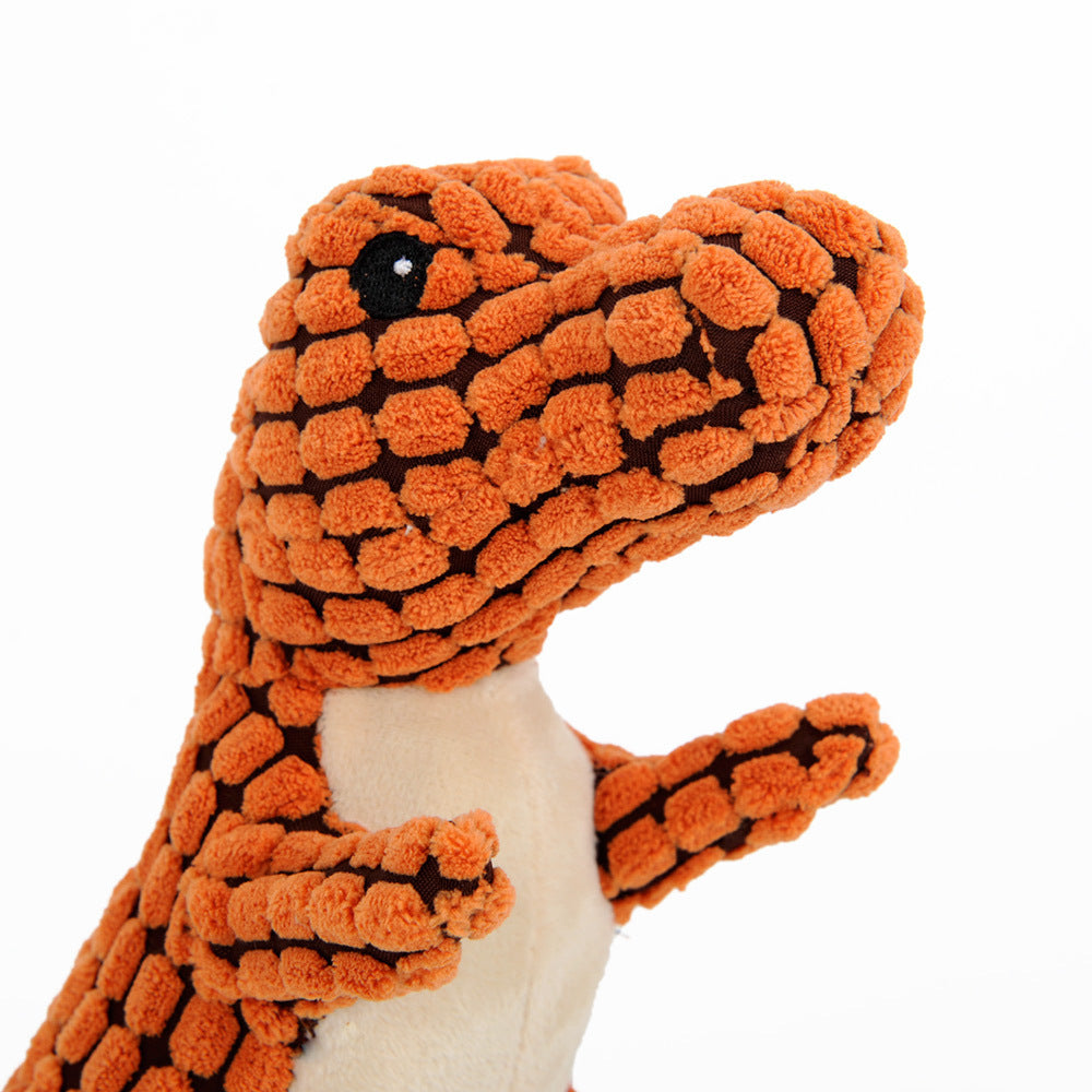 Dinosaur Pet Chew Toys Plush Stuffing Squeakers
