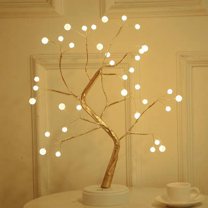 Led Copper Wire Tree Light Lamp