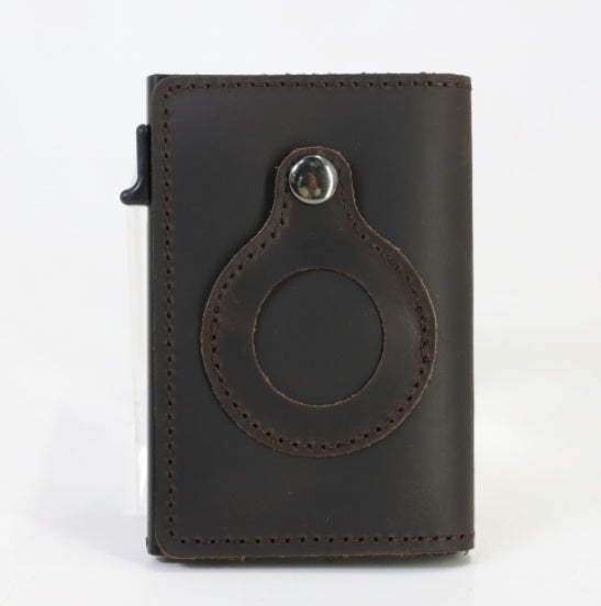 Leather RFID AirTag Wallet