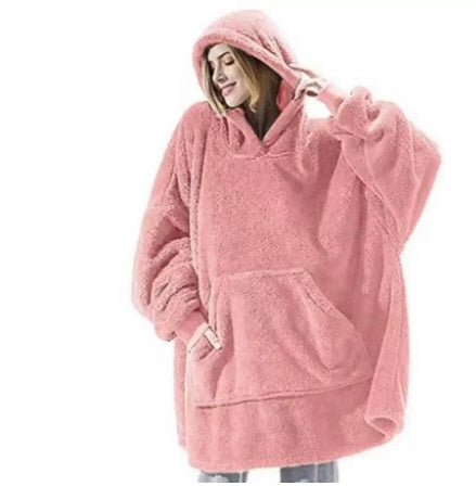 Hoodie Sweatshirt With Big Pocket Comfortable Loose Double-Sided Fleece