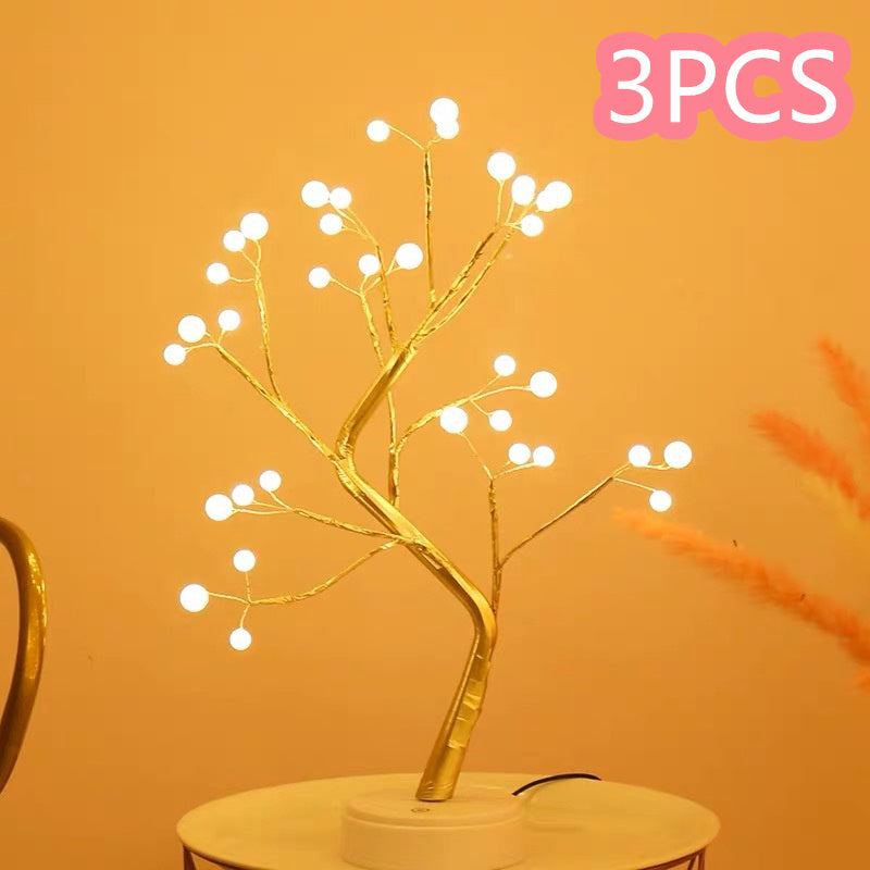 Led Copper Wire Tree Light Lamp
