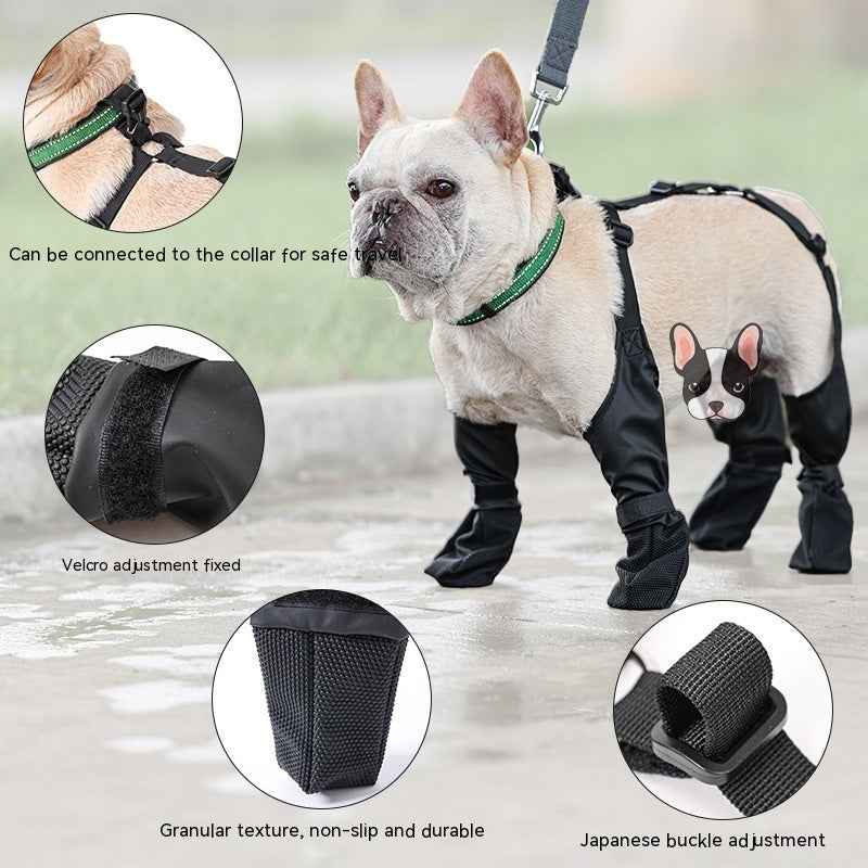 Waterproof Adjustable Breathbale Paws Protector Dog Shoes For Outdoor Walking