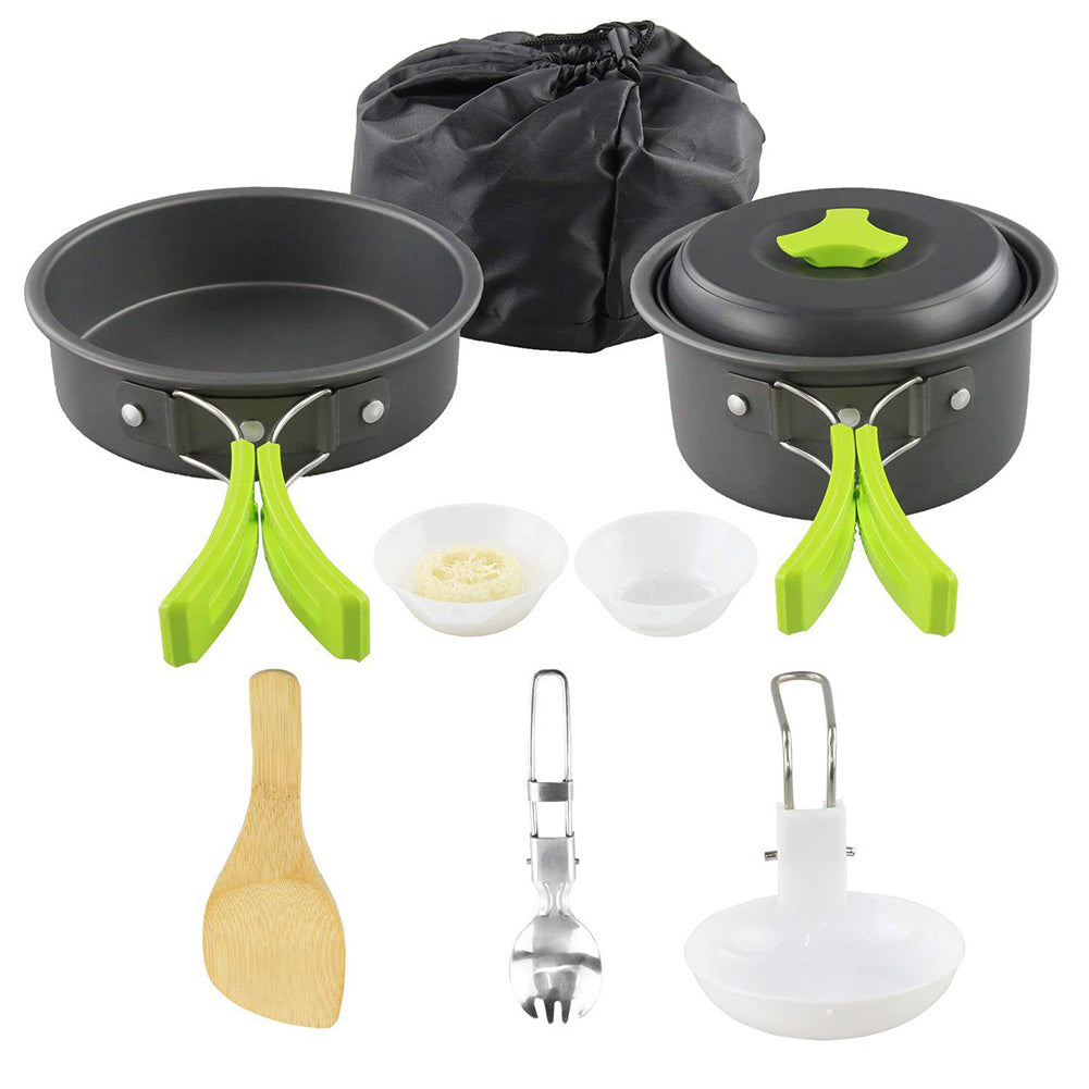 Aluminum Camping Cookware Kit Outdoor Cooking Set