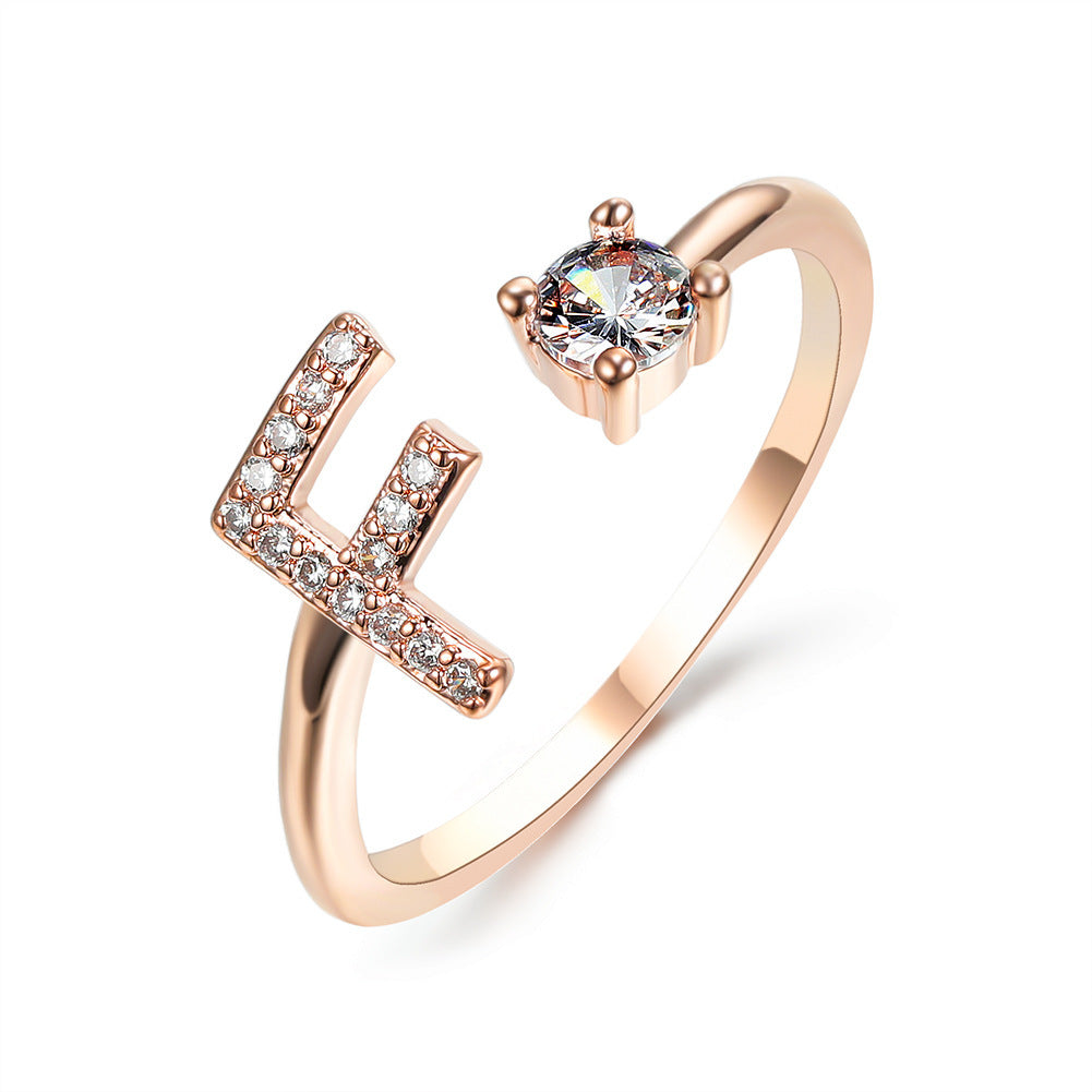 Name Initial Letter Ring Jewellery