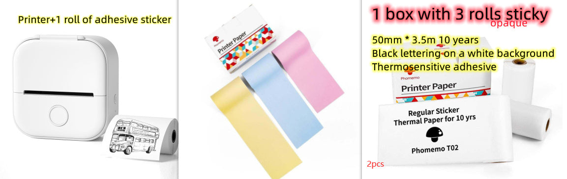 Portable Bluetooth Mini Thermal Label & Photo Printer
