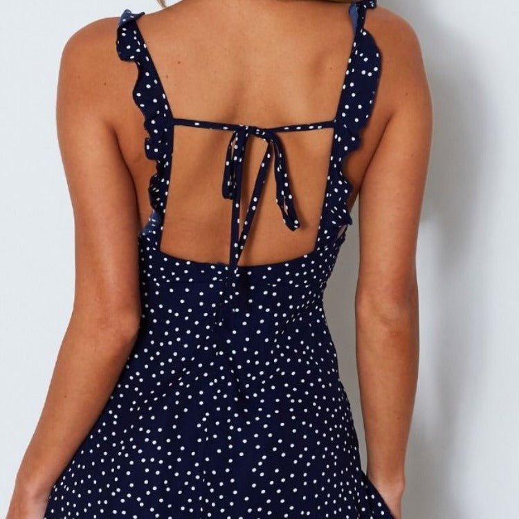 Polka-Dot Strappy Dress
