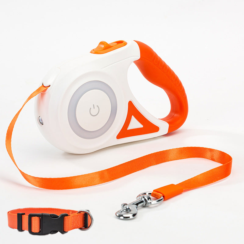 Retractable Colourful Leash And Collar