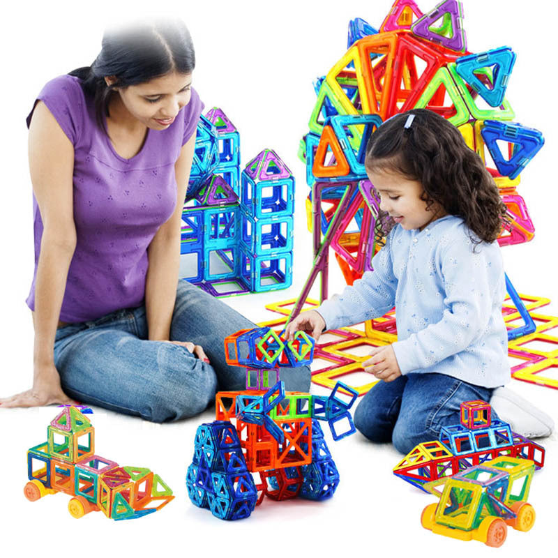 Magnetic Building Blocks DIY Magnets Construction Toys For Kids