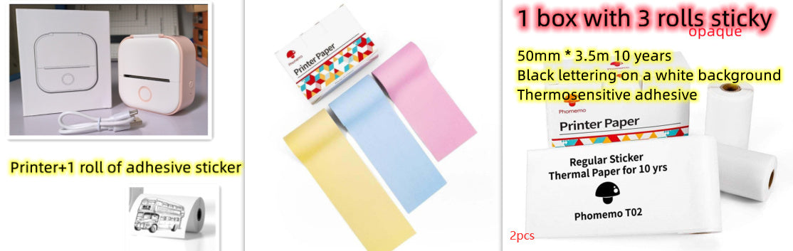 Portable Bluetooth Mini Thermal Label & Photo Printer
