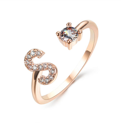 Name Initial Letter Ring Jewellery