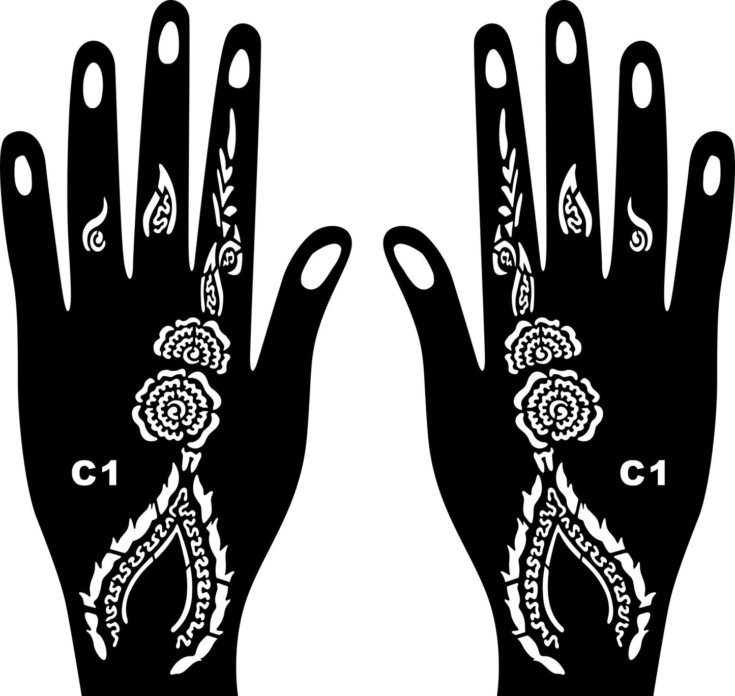 India Mehndi Template