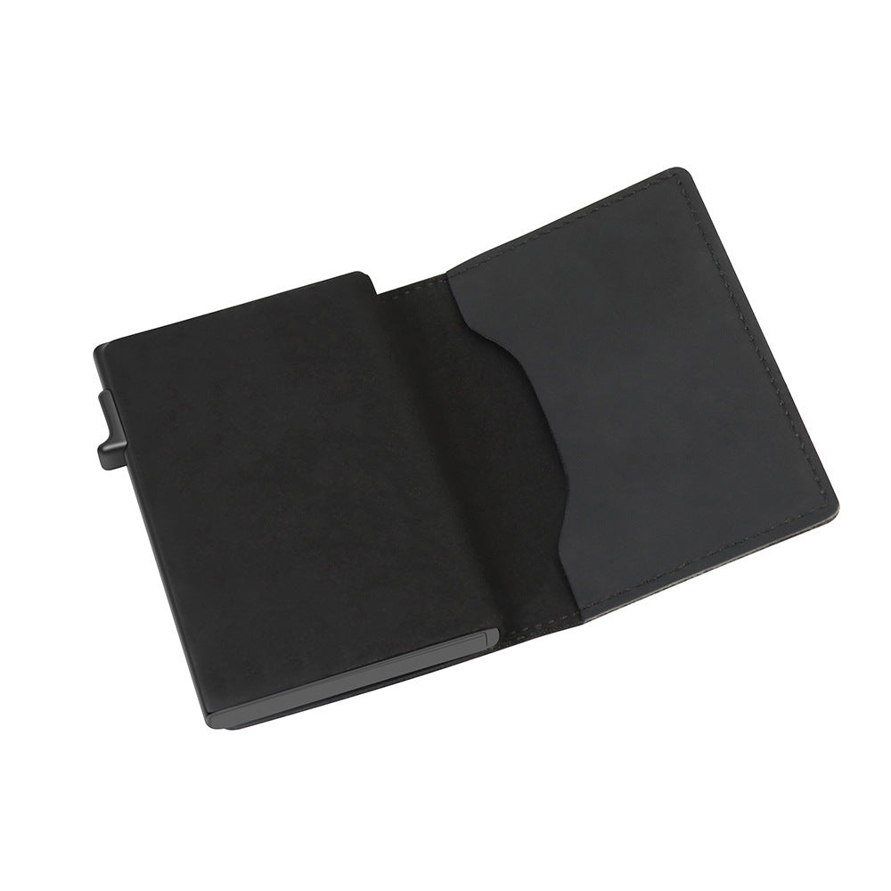 RFID Card Holder Mens Leather Wallet With AirTag Holder