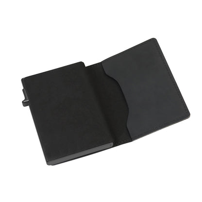 RFID Card Holder Mens Leather Wallet With AirTag Holder
