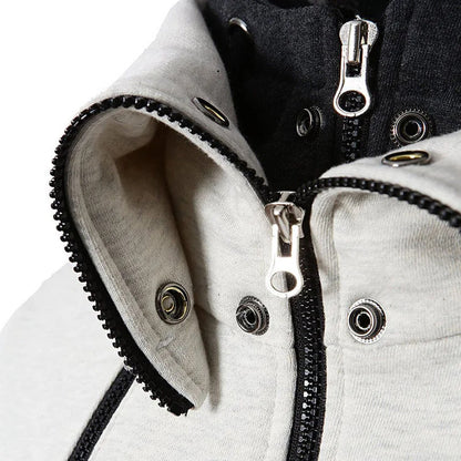 Men's Zip UP Jacket Sports Cardigan Casual Slim Sweatshirt