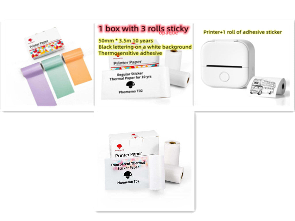 Portable Bluetooth Mini Thermal Label & Photo Printer