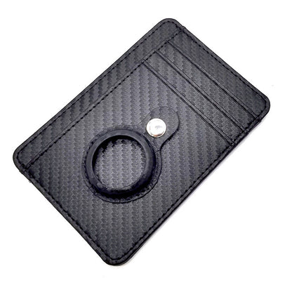 RFID Card Holder Mens Leather Wallet With AirTag Holder