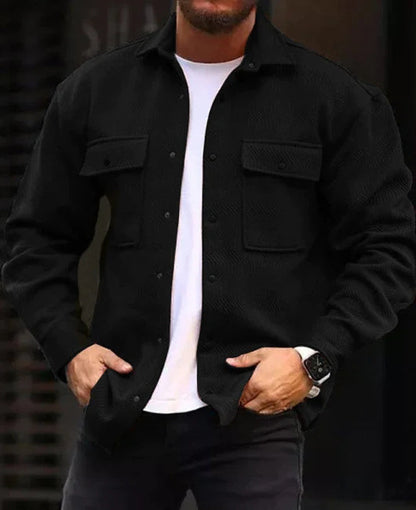 Men Polo Collar Coat
