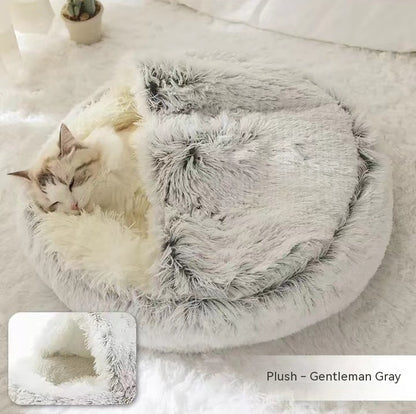 Soft Round Plush Warm Pet Bed