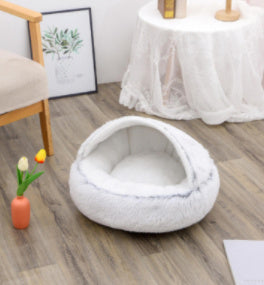 Soft Round Plush Warm Pet Bed