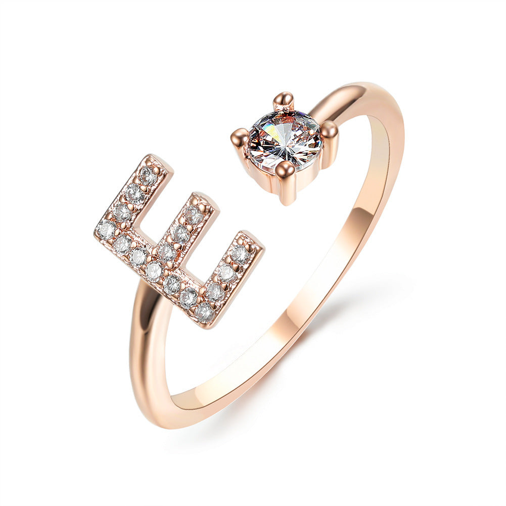 Name Initial Letter Ring Jewellery
