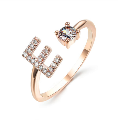 Name Initial Letter Ring Jewellery