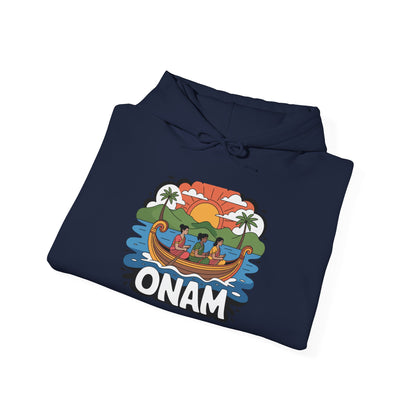 Onam Hoodie, Kerala Festival Hoodie, Traditional Pookalam & Sadya Wear, Family Festive Wear