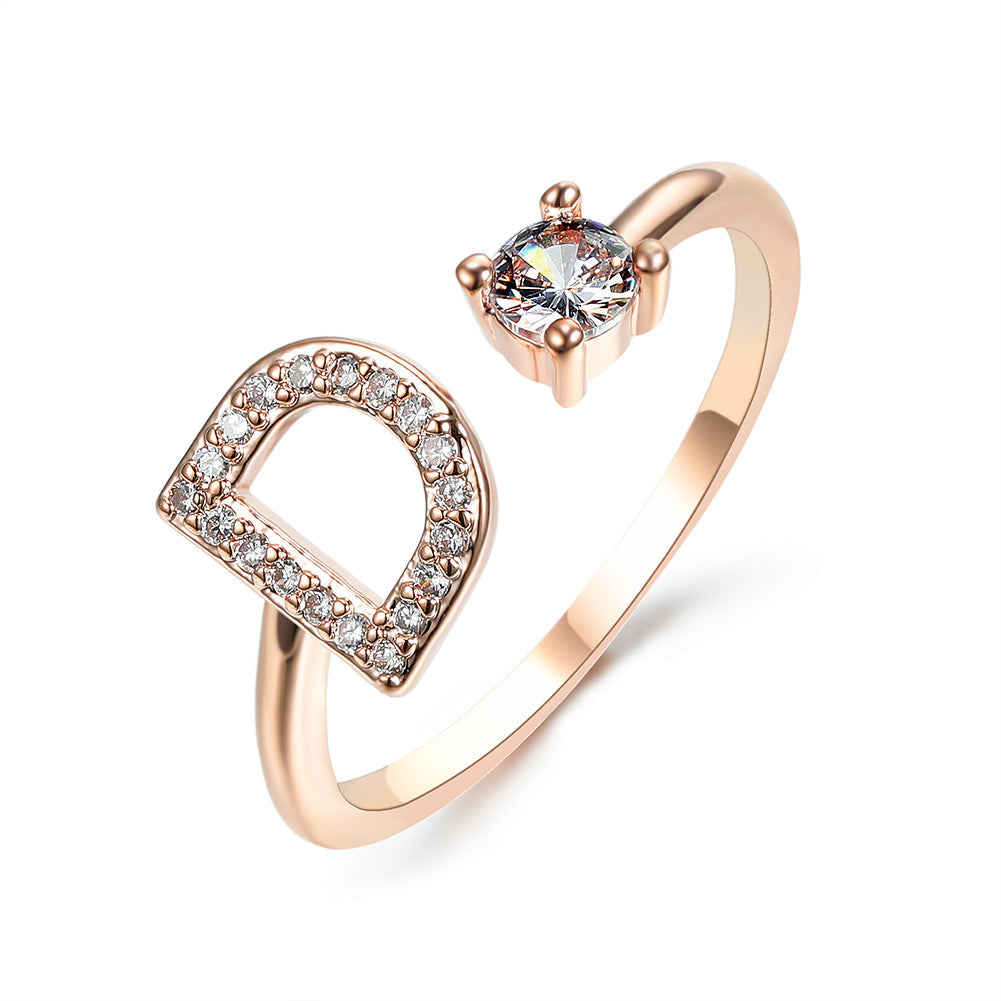 Name Initial Letter Ring Jewellery