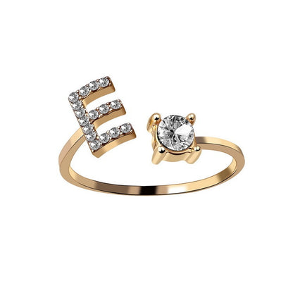 Name Initial Letter Ring Jewellery