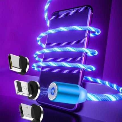Flowing Light Magnetic Charging Cable for Iphone Lightning & Android Type C