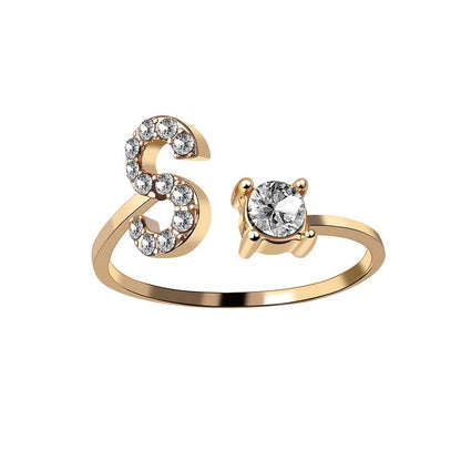 Name Initial Letter Ring Jewellery