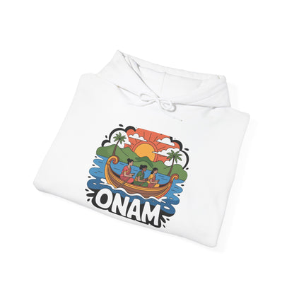 Onam Hoodie, Kerala Festival Hoodie, Traditional Pookalam & Sadya Wear, Family Festive Wear