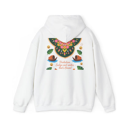 Onam Hoodie, Kerala Festival Hoodie, Traditional Pookalam & Sadya Wear, Family Festive Wear