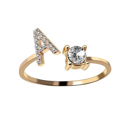 Name Initial Letter Ring Jewellery