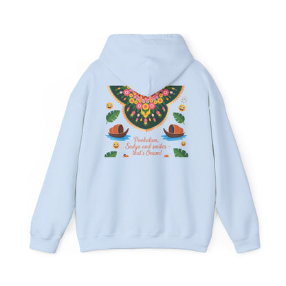 Onam Hoodie, Kerala Festival Hoodie, Traditional Pookalam & Sadya Wear, Family Festive Wear