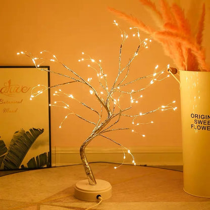 Led Copper Wire Tree Light Lamp