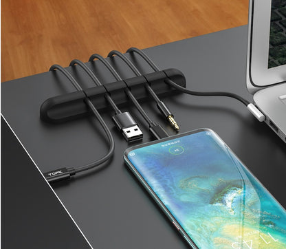 Silicone USB Cable Winder Desktop Cable Organizer